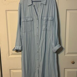 Terra & Sky Light Blue Long Sleeve Dress
